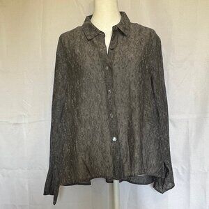 J. Jill Silvery Grey Blouse